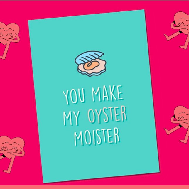 Faire-part Funny Oyster Valentines Card, Funny Valentines Car (Créateur téléchargé)