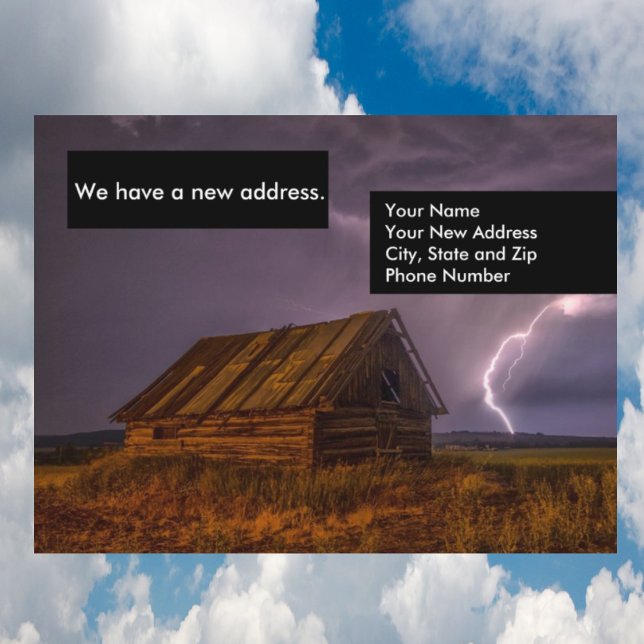 Faire-part Funny Shack Changement d'adresse Carte postale Car (Créateur téléchargé)