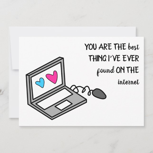 Faire-part Funny Valentine Hearts Computer (Devant)