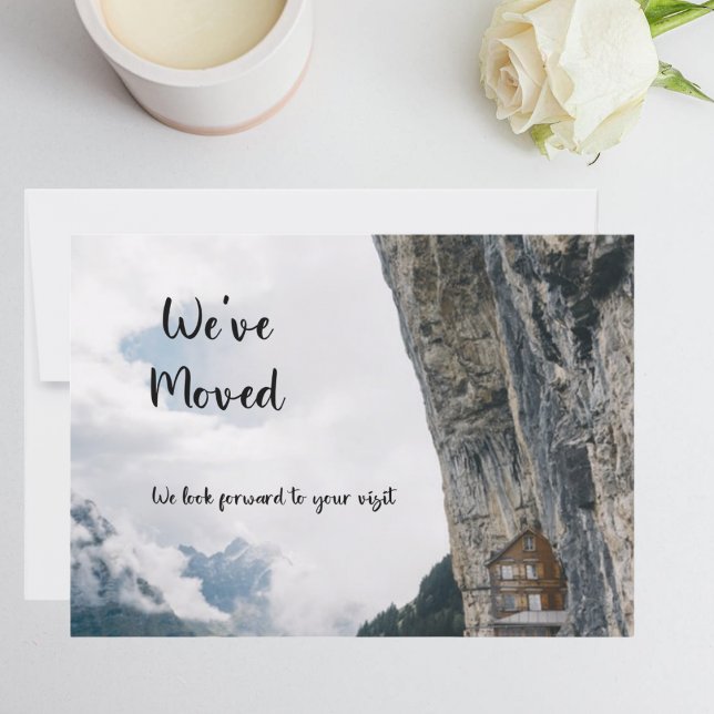 Faire-part Funny Weve Déplacé Nouvelle Adresse Cliff House (Créateur téléchargé)