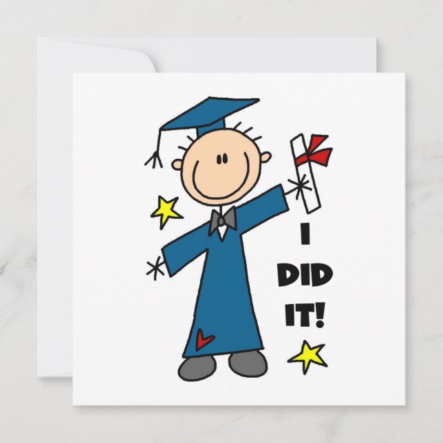 Faire-part Garçon diplômé (Devant)