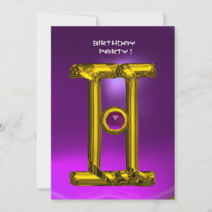 Faire-part GEMINI AMÉTHYST, Alexandrite jaune vif