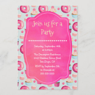 Faire-part générique pour une fête avec macarons e