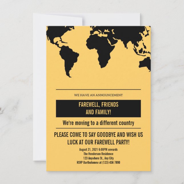 Faire-part géographique (Devant)