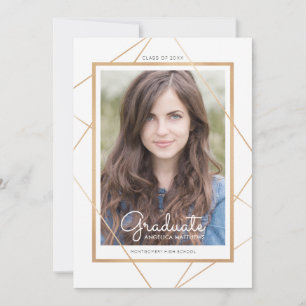 Faire-part géométrique d'obtention du diplôme