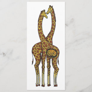 Faire-part Giraffes en attente - girafe enceinte