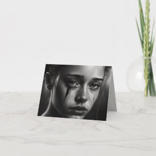 Faire-part Girl with tears