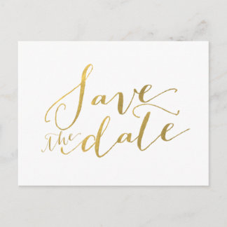 Faire-part Glamor à huile d'or | Enregistrer la carte postale