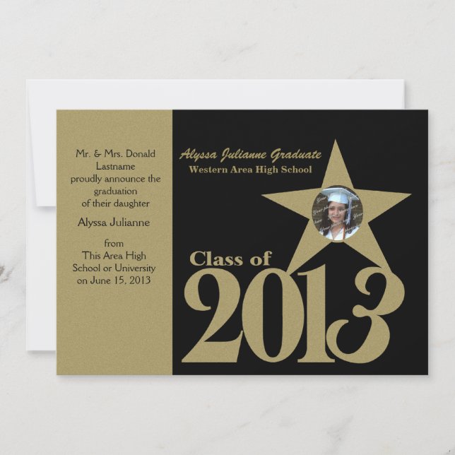 Faire-part Gold Star 2013 Photo (Devant)