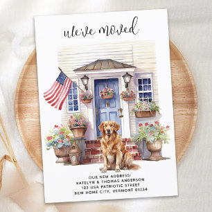 Faire-part Golden Retriever Patriotique Personnalisé Animaux