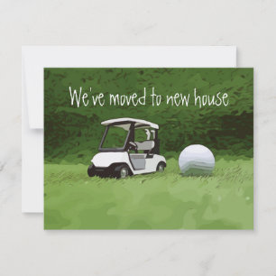 Faire-part Golf nous avons déménagé dans une nouvelle maison 