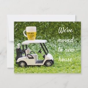 Faire-part Golf nous avons déménagé dans une nouvelle maison