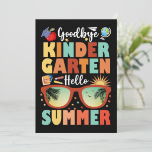 Faire-part Goodbye Kindergarten Hello Summer Graduation