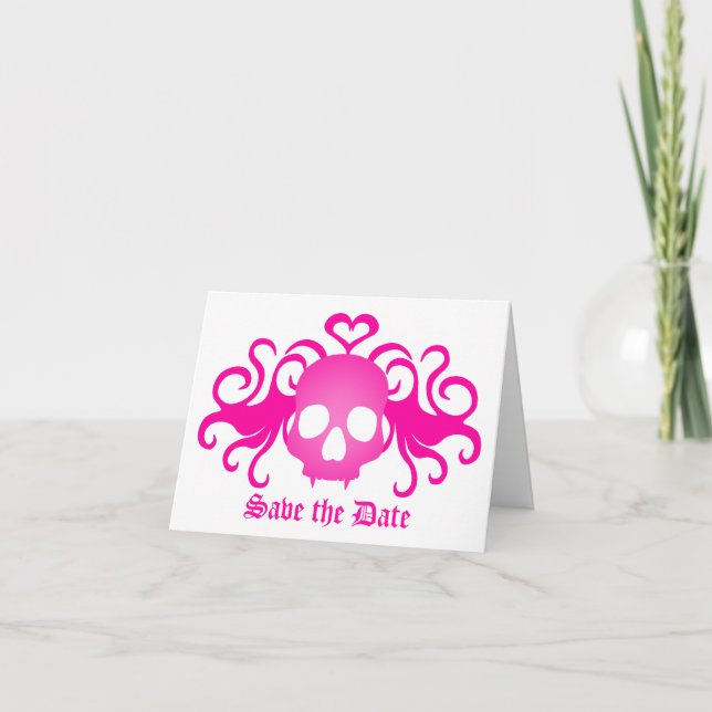 Faire-part Gothique Enregistrer le mariage de date (Devant)