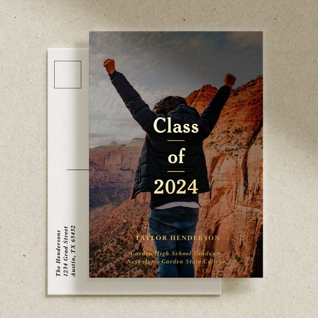 Faire-part Grad Élégante Minimale (Créateur téléchargé)