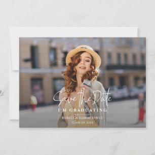 Faire-part Grad Photo Enregistrer la Date Graduation Party