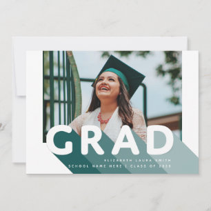 Faire-part Grad Retro Photo Green Gradualisation personnalisé