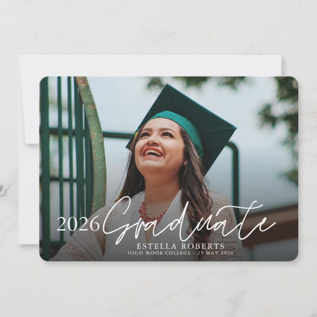 Faire-part Graduate 2022 Custom Photo Overlay Graduation Anno (Devant)