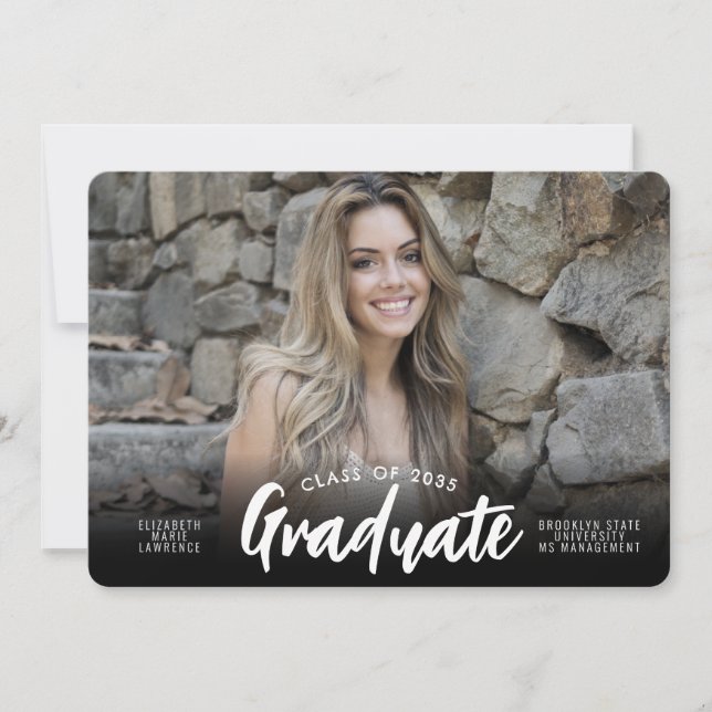 Faire-part Graduate moderne Classe de l'année Photo Graduatio (Devant)