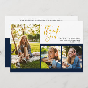 Faire-part Graduation 2025 Modern Script Graduate Merci