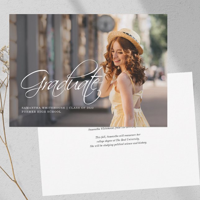 Faire-part Graduation 2025 Photo (Graduation 2025 Photo Announcement)