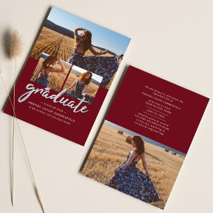 Faire-part Graduation 2025 Photo Collage Graduate