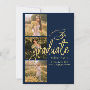 Faire-part Graduation 2025 Photo Collage Script