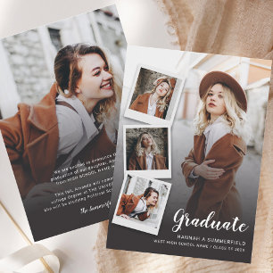 Faire-part Graduation 5 Photos Moderne Grad 2025