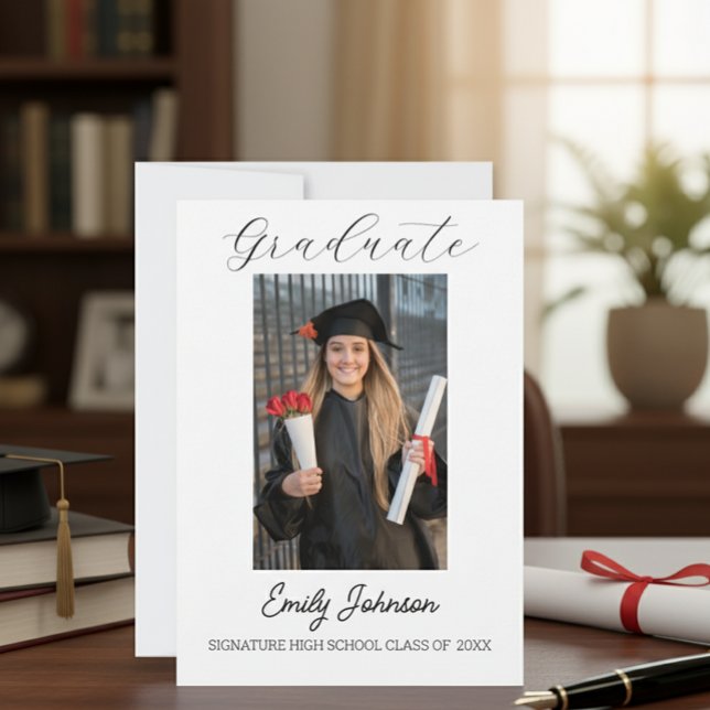 Faire-part Graduation Congratulations Card - custom Photo (Créateur téléchargé)