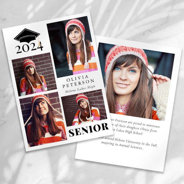 Faire-part Graduation de collage photo multiple de haut nivea (Créateur téléchargé)