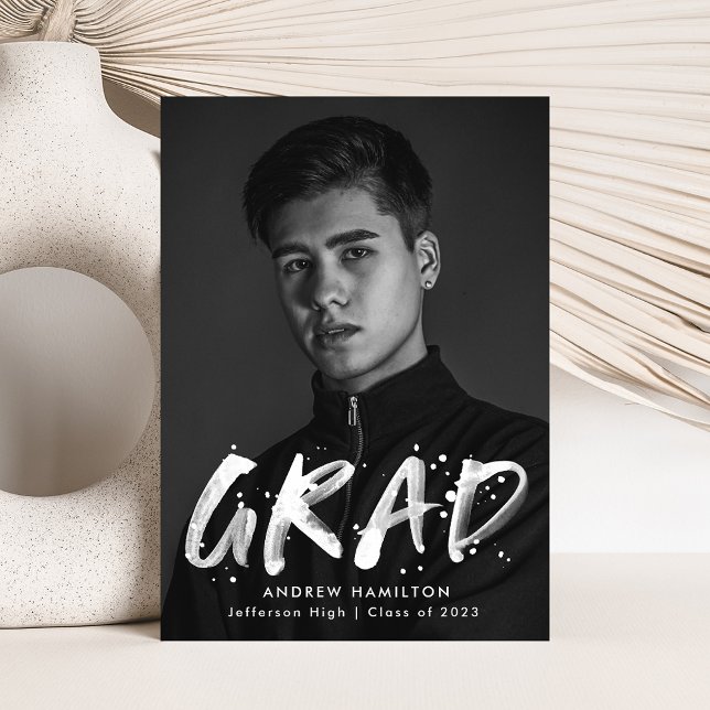 Faire-part Graduation de la peinture moderne Splatter (Créateur téléchargé)