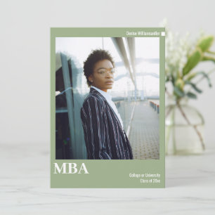 Faire-part Graduation minimale en MBA photo