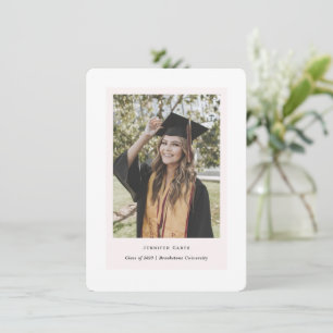 Faire-part Graduation minimaliste de photos simples chic