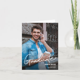 Faire-part Graduation moderne Homme Photo Université Grad