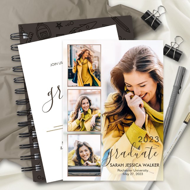 Faire-part Graduation Party 4 Photos Université 2023 (Créateur téléchargé)
