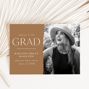 Faire-part Graduation photo de bord moderne