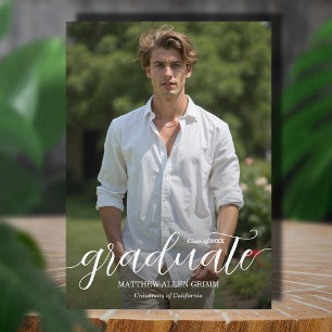 Faire-part Graduation photo de la superposition de script mod