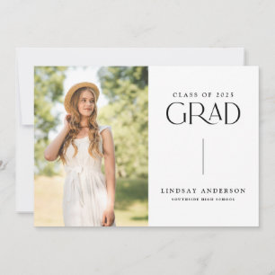 Faire-part Graduation photo minimaliste moderne