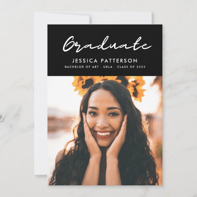 Faire-part Graffiti Script Graduate (Devant)