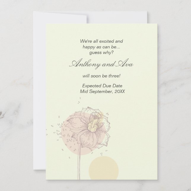 Faire-part Graines Dispersées Annonce de Grossesse (Devant)