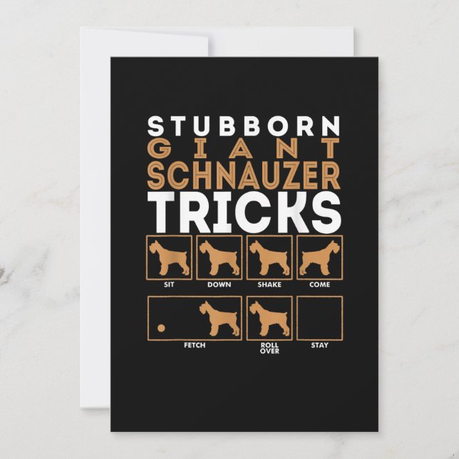 Faire-part Graphique des Trucs de Chien Schnauzer, un géant t (Devant)
