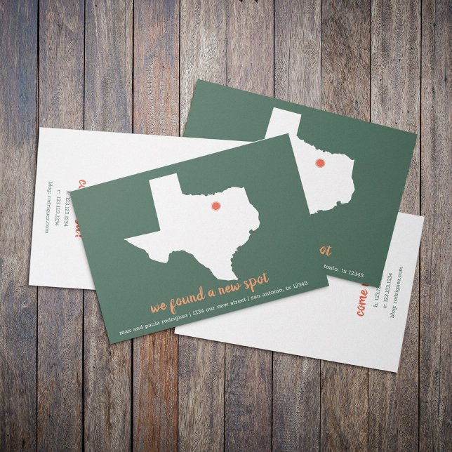Faire-part Green & Coral - Texas Moving (Créateur téléchargé)