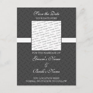 Faire-part Gris foncé Enregistrer la carte postale Date