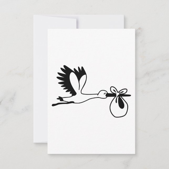 Faire-part Grossesse de la cigogne (Devant)