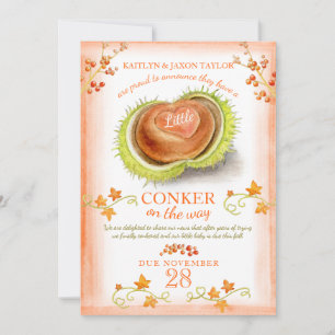 Faire-part Grossesse de l'aquarelle du coeur du petit concomb