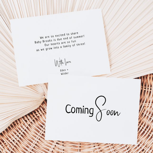 Faire-part Grossesse neutre moderne simple (Créateur téléchargé)