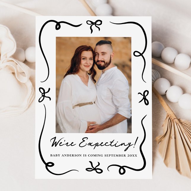 Faire-part Grossesse photo 2 - Vaches noires dessinées à la m (Créateur téléchargé)