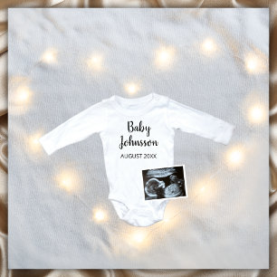 Faire-part Grossesse photo de Sonogramme simple d'hiver