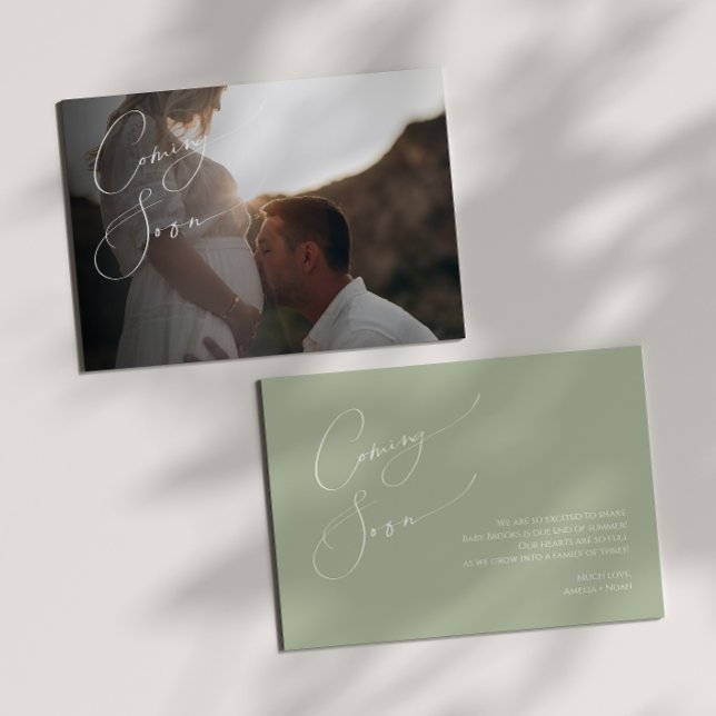 Faire-part Grossesse verte de l'âge lunaire (Créateur téléchargé)