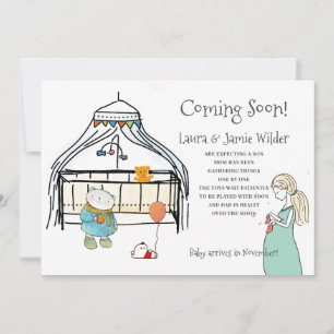 Faire-part Grossesse Whimsical Watercolor